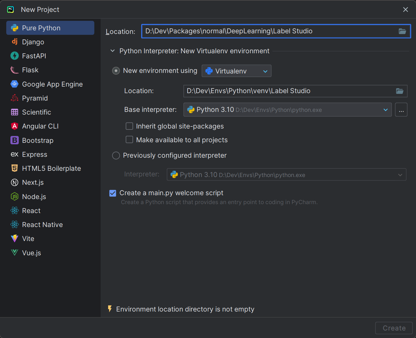 Creating a Virtual Environment with <a>PyCharm</a>