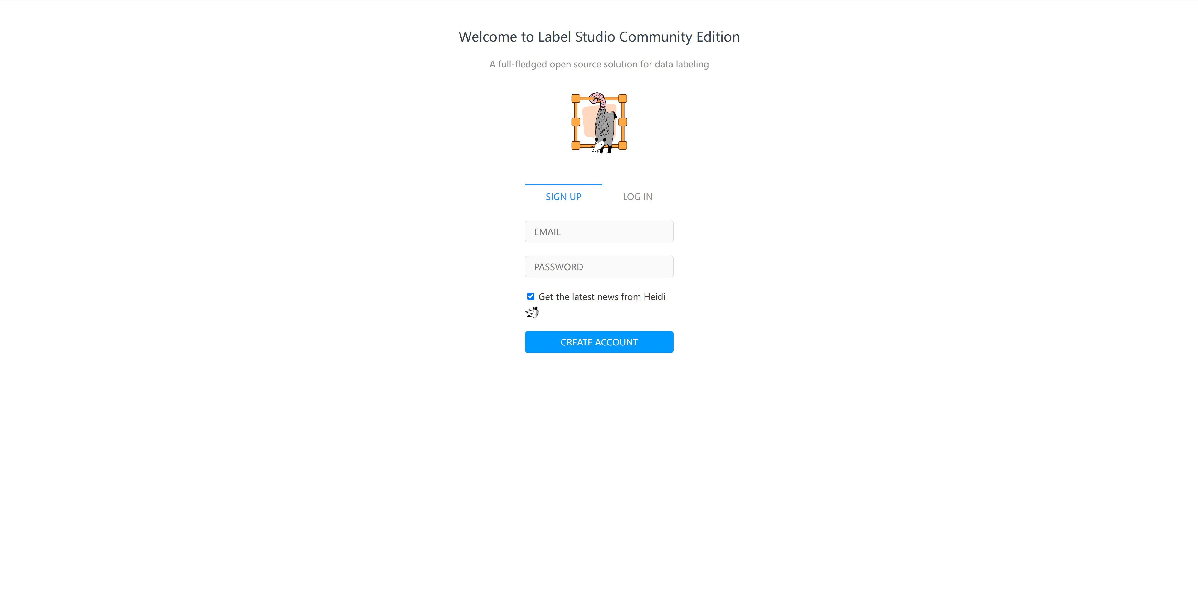 To register a <a>Label Studio</a> account